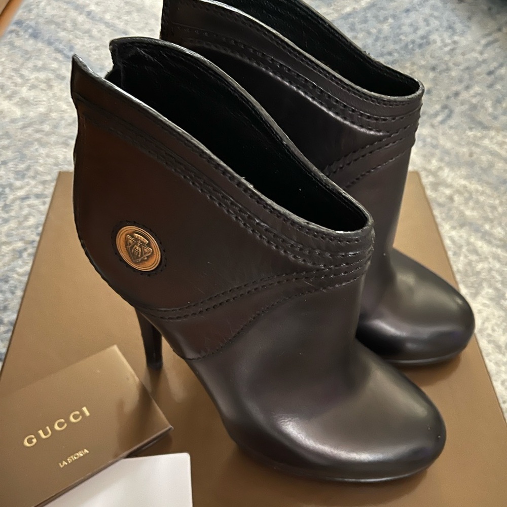 Gucci black ankle boots